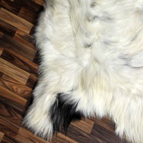 XXXL ÖKO Island Schaffell beige schwarzbraun 130x80 Fell #8459