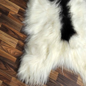 XXXL ÖKO Island Schaffell beige schwarzbraun 130x80 Krampus #8464