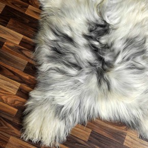 XXXL ÖKO Island Schaffell beige schwarzbraun 130x80 Krampus #8465