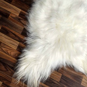 XXL ÖKO Island Schaffell beige schwarzbraun 125x80 Fell #8475