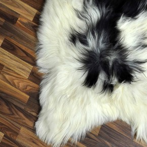 XXXL ÖKO Island Schaffell beige schwarzbraun 130x80 Krampus #8476