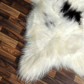 XXL ÖKO Island Schaffell beige schwarzbraun 125x80 Fell #8486