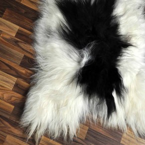 XXL ÖKO Island Schaffell beige schwarzbraun 125x85 #8489