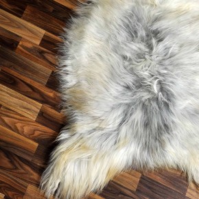 XXXL ÖKO Island Schaffell grau rost braun 130x80 riesig #8491