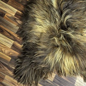 XXXL ÖKO Island Schaffell Lammfell rost braun 130x80 Krampus #8494