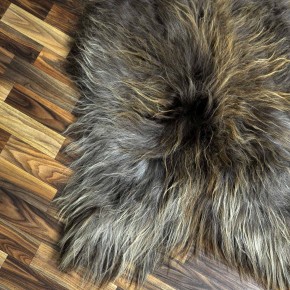 XXXL ÖKO Island Schaffell Lammfell rost braun grau 140x85 Krampus #8495