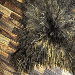 XXXL ÖKO Island Schaffell Lammfell rost braun 130x85 Krampus #8498