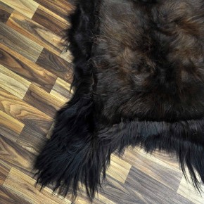 XXXL ÖKO Island Schaffell schwarz braun geflammt 130x75 Feuer Kamin #8507