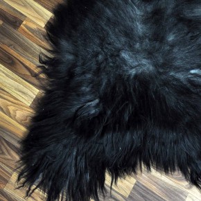 XXXL ÖKO Island Schaffell grau schwarzbraun 130x90 riesig #8510