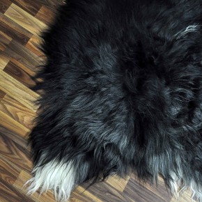 XXXL ÖKO Island Schaffell grau schwarzbraun beige 130x80 #8516