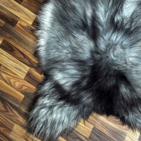 XXXL ÖKO Island Schaffell grau schwarzbraun 135x80 riesig #8520