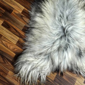 XXXL ÖKO Island Schaffell grau schwarzbraun beige 130x80 #8521