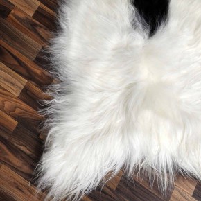 XXXL ÖKO Island Schaffell beige schwarzbraun 130x80 Fell #8529