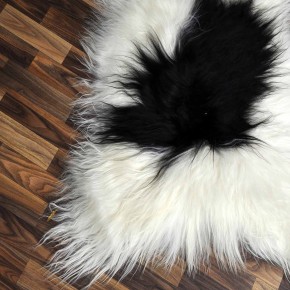 XXL ÖKO Island Schaffell beige schwarzbraun 125x80 #8530