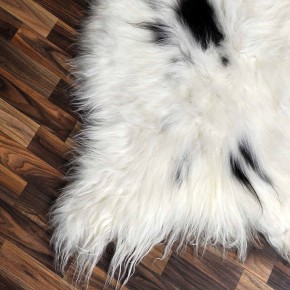 XXXL ÖKO Island Schaffell beige schwarzbraun 130x80 Fell #8531