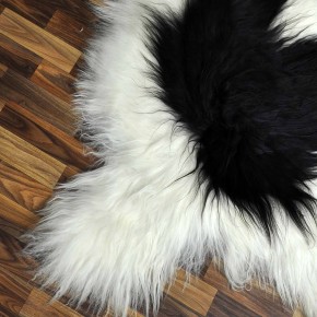 XXXL ÖKO Island Schaffell beige schwarzbraun 130x80 #8533