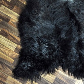 XXXL ÖKO Island Schaffell schwarzbraun grau 130x90 Geschenk #8537