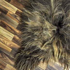 XXXL ÖKO Island Schaffell Lammfell rost braun 130x80 Krampus #8539