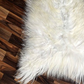 XL ÖKO Island Schaffell beige schwarzbraun 110x70 Perchten #8613