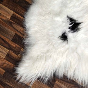 XL ÖKO Island Schaffell beige schwarzbraun 110x70 Perchten #8614