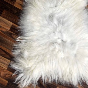 XL ÖKO Island Schaffell beige schwarzbraun 110x70 Perchten #8619