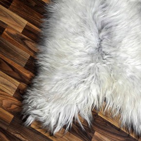 XL ÖKO Island Schaffell grau beige schwarzbraun 110x75 #8625