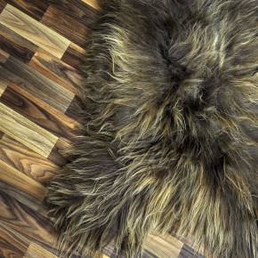 XXXL ÖKO Island Schaffell Lammfell rost braun 130x75 Krampus #8651