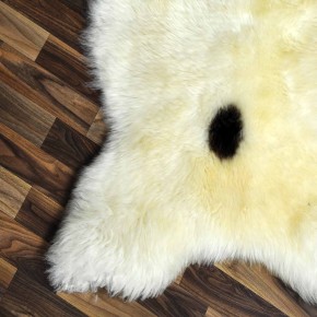 XL ÖKO Schaffell Lammfell beige braun 115x75 Hundebett #8680