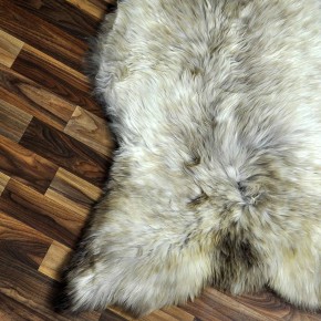 XL ÖKO Schaffell Lammfell beige braun 115x75 Kamin Fell #8705