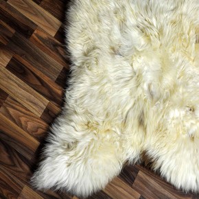 XXXL ÖKO Schaffell Lammfell beige braun 130x75 Kamin Fell #8723