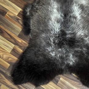 XL ÖKO Schaffell Lammfell braun grau 115x80 Kamin Fell #8740