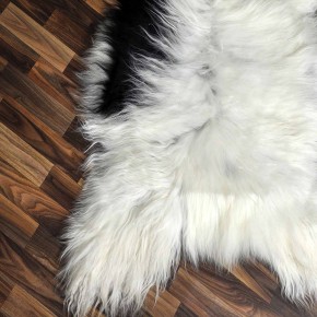 XXXL ÖKO Island Schaffell beige schwarzbraun 130x80 #8861