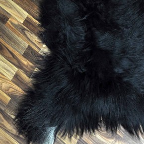 XXXL ÖKO Island Schaffell schwarzbraun grau 140x80 #8868
