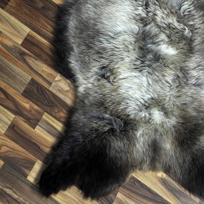 XXL ÖKO Schaffell Lammfell braun grau 120x75 Sheepskin #8879