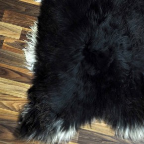 XXL ÖKO Island Schaffell schwarzbraun weiß 120x75 Lammfell #8905