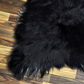 XL ÖKO Island Schaffell schwarzbraun weiß 110x75 #8914