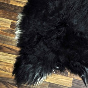 XL ÖKO Island Schaffell schwarzbraun weiß 110x70 Lammfell #8920