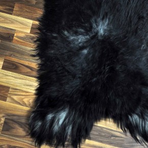 XXL ÖKO Island Schaffell schwarzbraun grau 125x75 Lammfell #8921