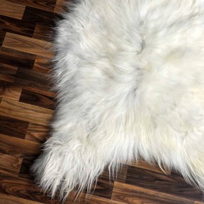 XXXL ÖKO Island Schaffell beige schwarzbraun 135x80 #8923