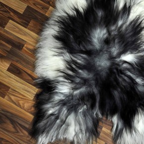 XXXL ÖKO Island Schaffell beige schwarzbraun 140x80 #8934