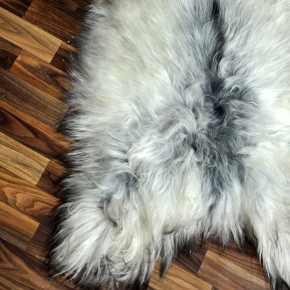 XXL ÖKO Island Schaffell grau beige schwarzbraun 120x70 #8937