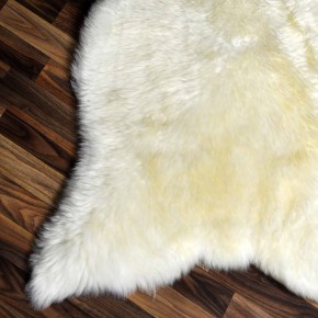 XXL ÖKO echtes Schaffell Lammfell weiß 125x80 Geschenk #9015