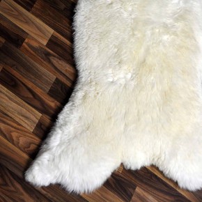 XXXL ÖKO echtes Schaffell Lammfell weiß 130x75 Geschenk #9017