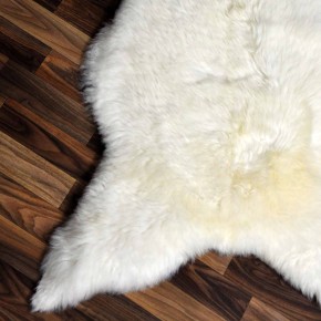 XL ÖKO Schaffell Lammfell weiß 110x75 Sheepskin #9019