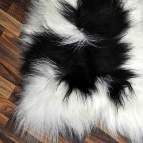 XL ÖKO Island Schaffell beige schwarzbraun 110x75 #9044