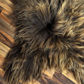 XL ÖKO Island Schaffell Lammfell rost braun 110x80 Krampus #9067