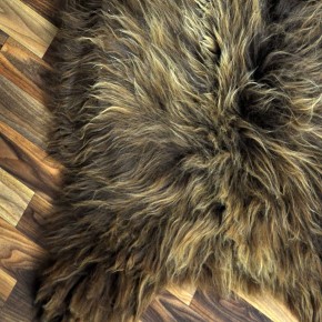 ÖKO Island Schaffell Lammfell rost braun 105x70 Krampus #9070