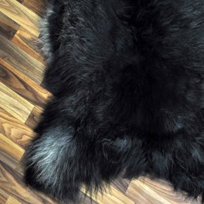 XXL ÖKO Island Schaffell schwarzbraun grau 125x85 Stuhl Auflage #9082