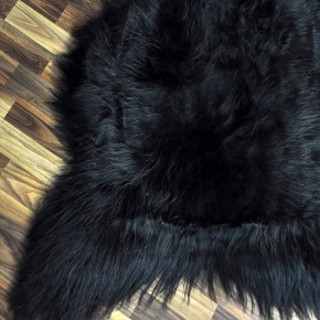 XXXL ÖKO Island Schaffell schwarzbraun grau 135x80 groß Wikinger #9088