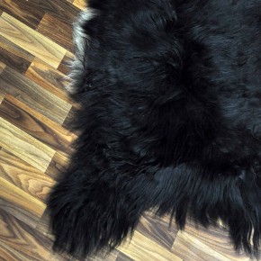 XXL ÖKO Island Schaffell schwarzbraun weiß 125x80 Camping #9095